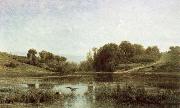 Charles Francois Daubigny The Pool at Gylieu Sweden oil painting artist